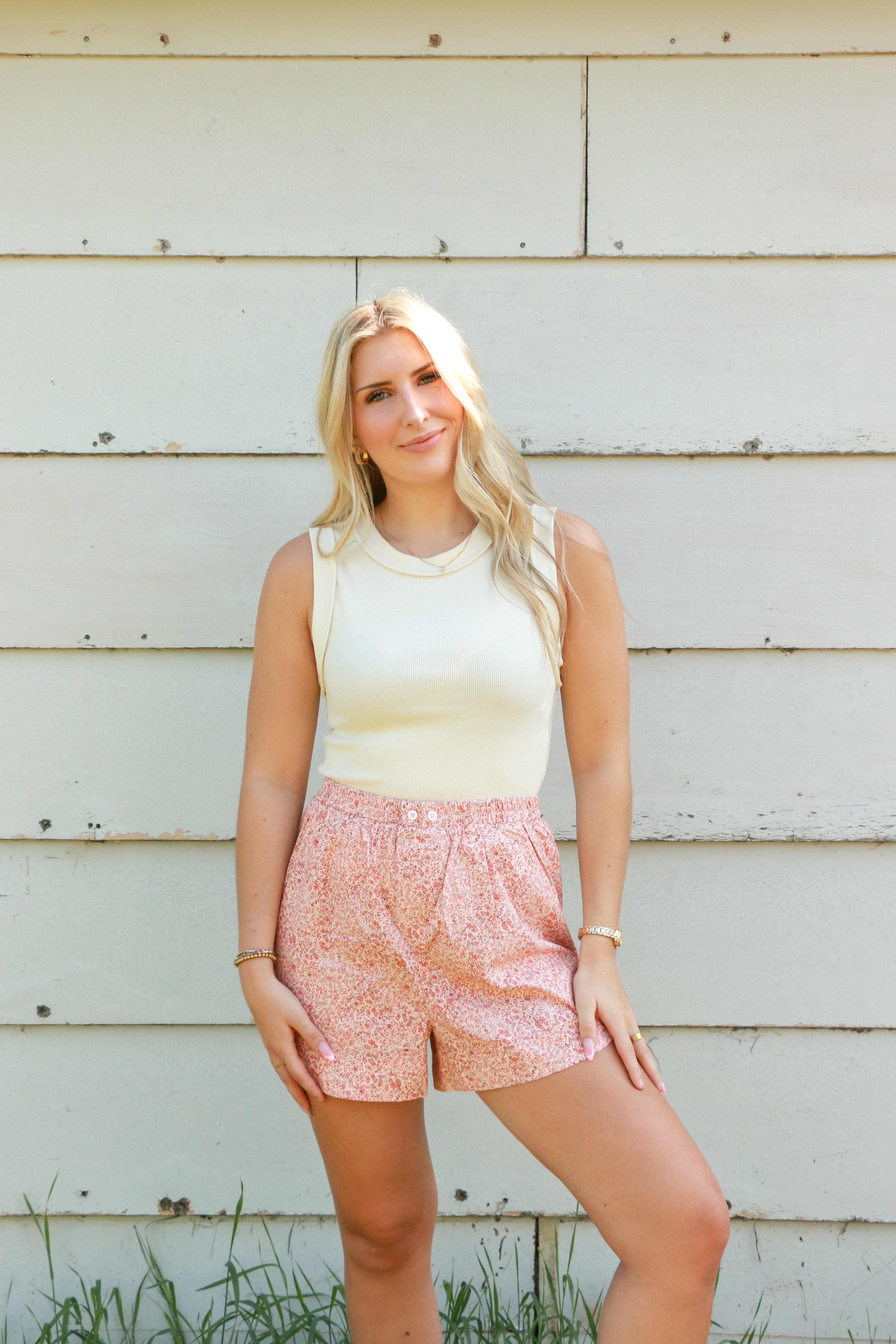 Free People Cloud Nine Boxer – Soft, cozy boxer shorts with a relaxed fit, made from a lightweight fabric for ultimate comfort and a laid-back style, Petal Combo