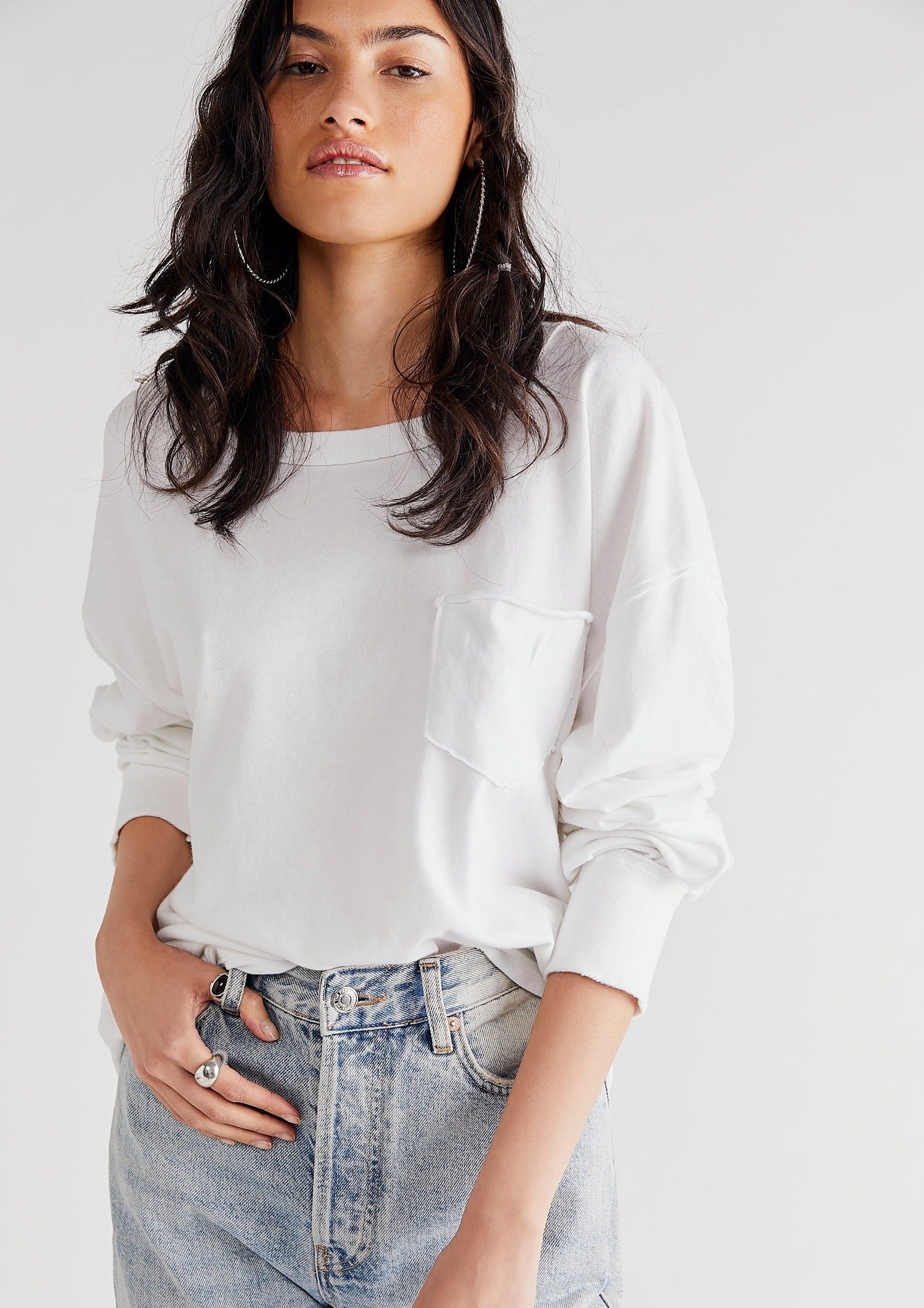 We The Free Fade Into You Tee with a slightly oversized design, crew neckline, and faded fabric for an effortless, laid-back style, Ivory