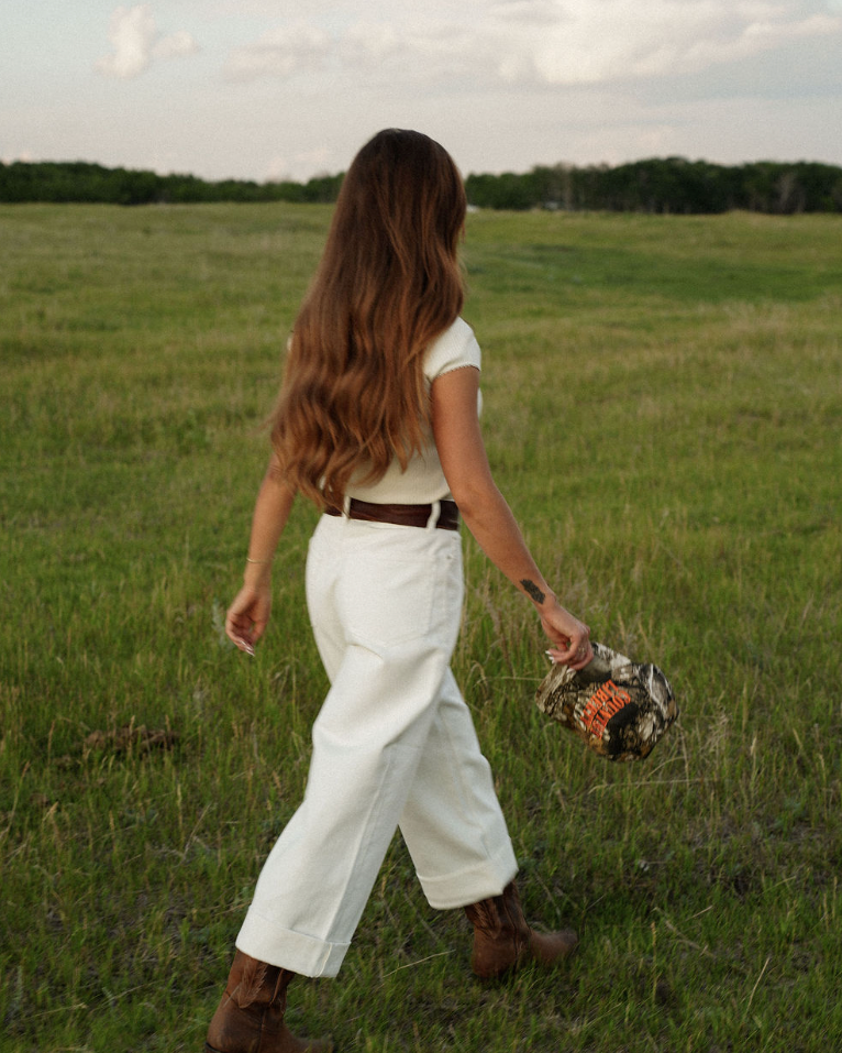 Z Supply Lou Denim Pant, featuring a relaxed fit, high-rise waist, soft stretch denim fabric, and casual straight-leg silhouette, Off White