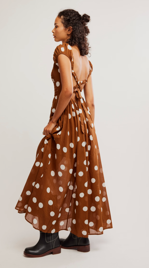 Free People Ultraviolet Dress, featuring a flowy silhouette and a relaxed, bohemian style in Oak combo