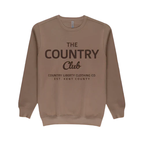 Country Liberty Country Club Crewneck with relaxed fit and front graphic logo