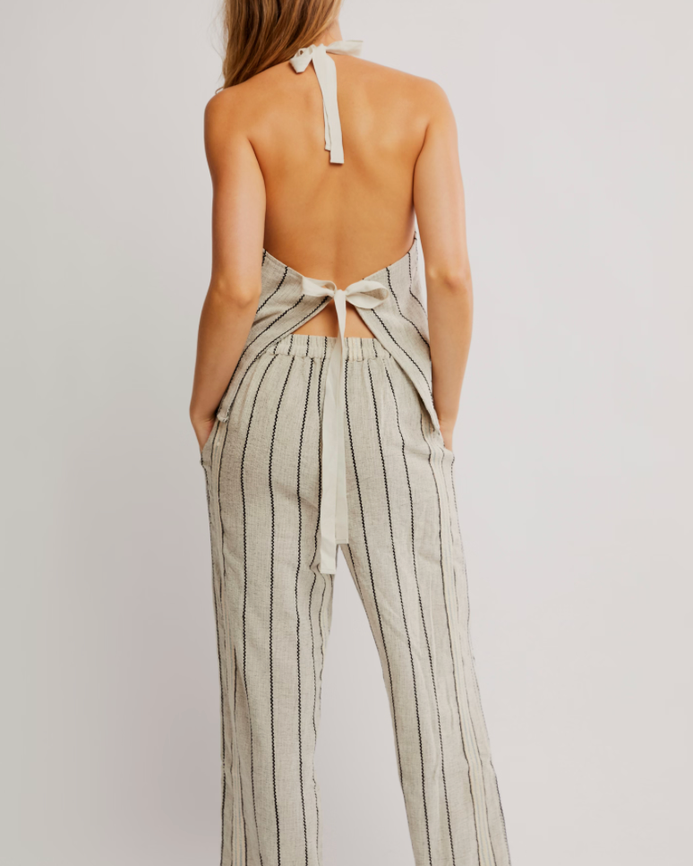 Free People Take Me to Paris Set featuring a matching top and bottoms with a relaxed, chic fit and soft, lightweight fabric, Rocky Stripe