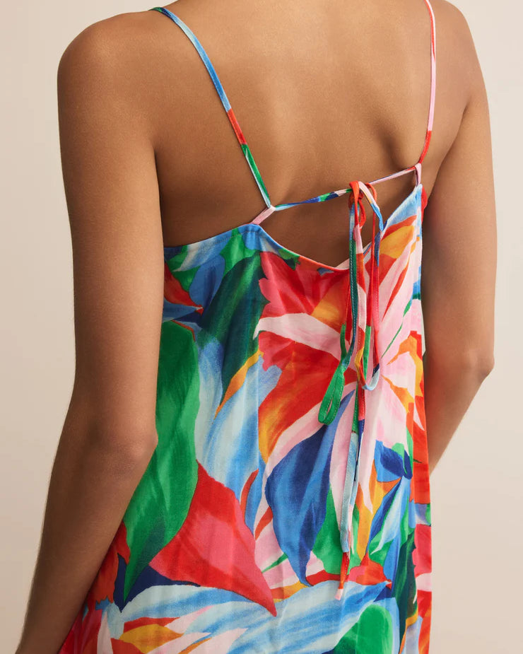 Z Supply Coast Villa Floral Midi Dress with floral print, lightweight feel, and relaxed midi silhouette for warm-weather style, Multi