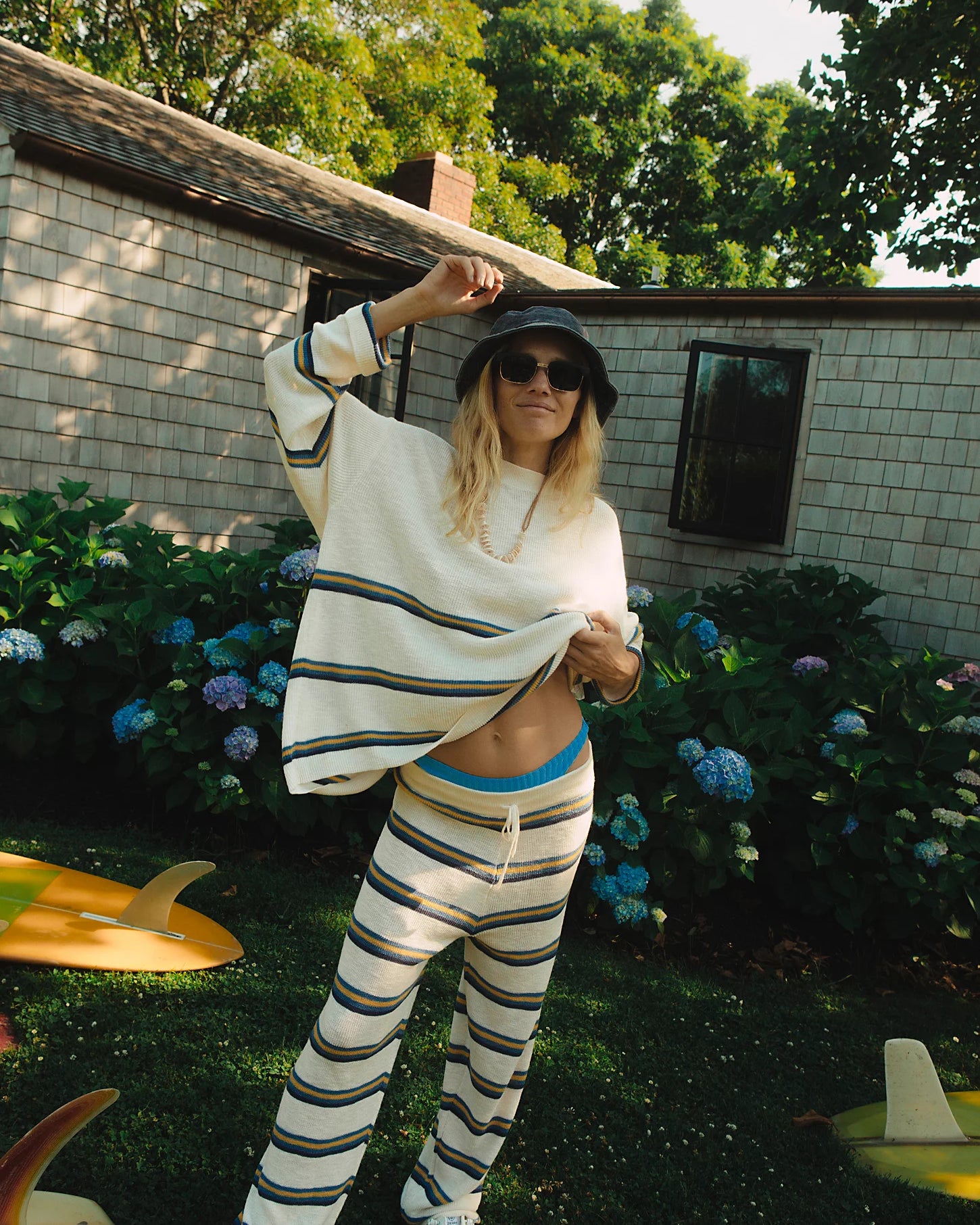 Free People Mariner Sweater Set – a cozy two-piece set featuring a slouchy knit sweater and matching wide-leg pants with a relaxed fit, Nomadic Desert Combo