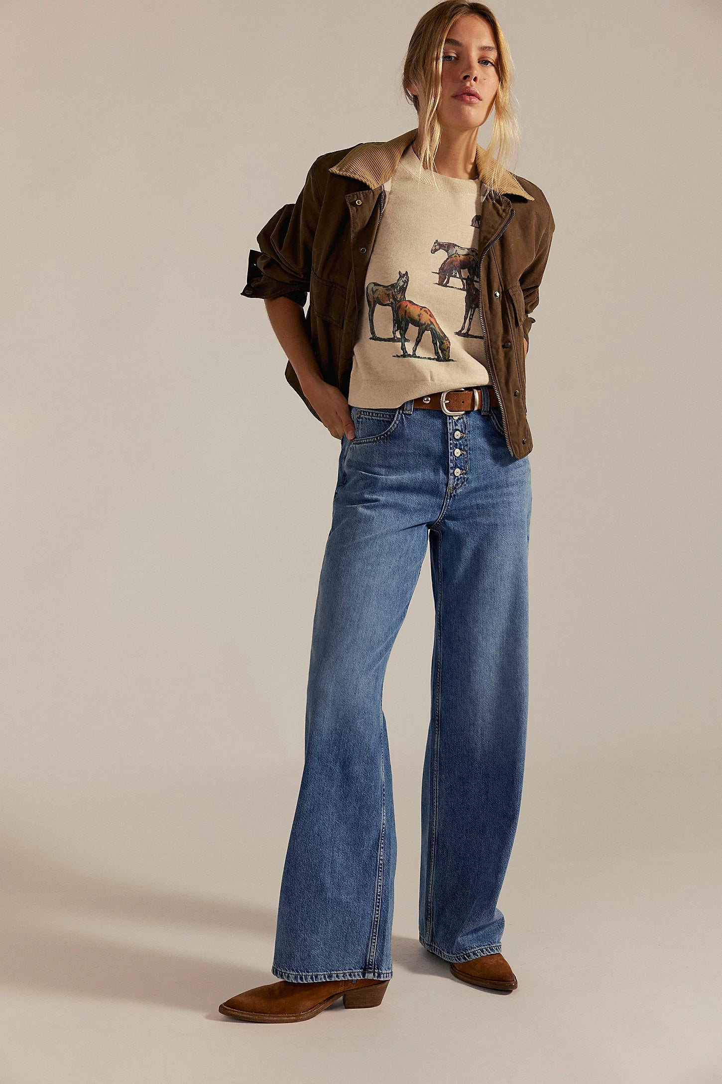 Free People Nia Low Rise Boyfriend Jeans with a relaxed, slouchy fit, low-rise waist, and classic denim styling, Friday