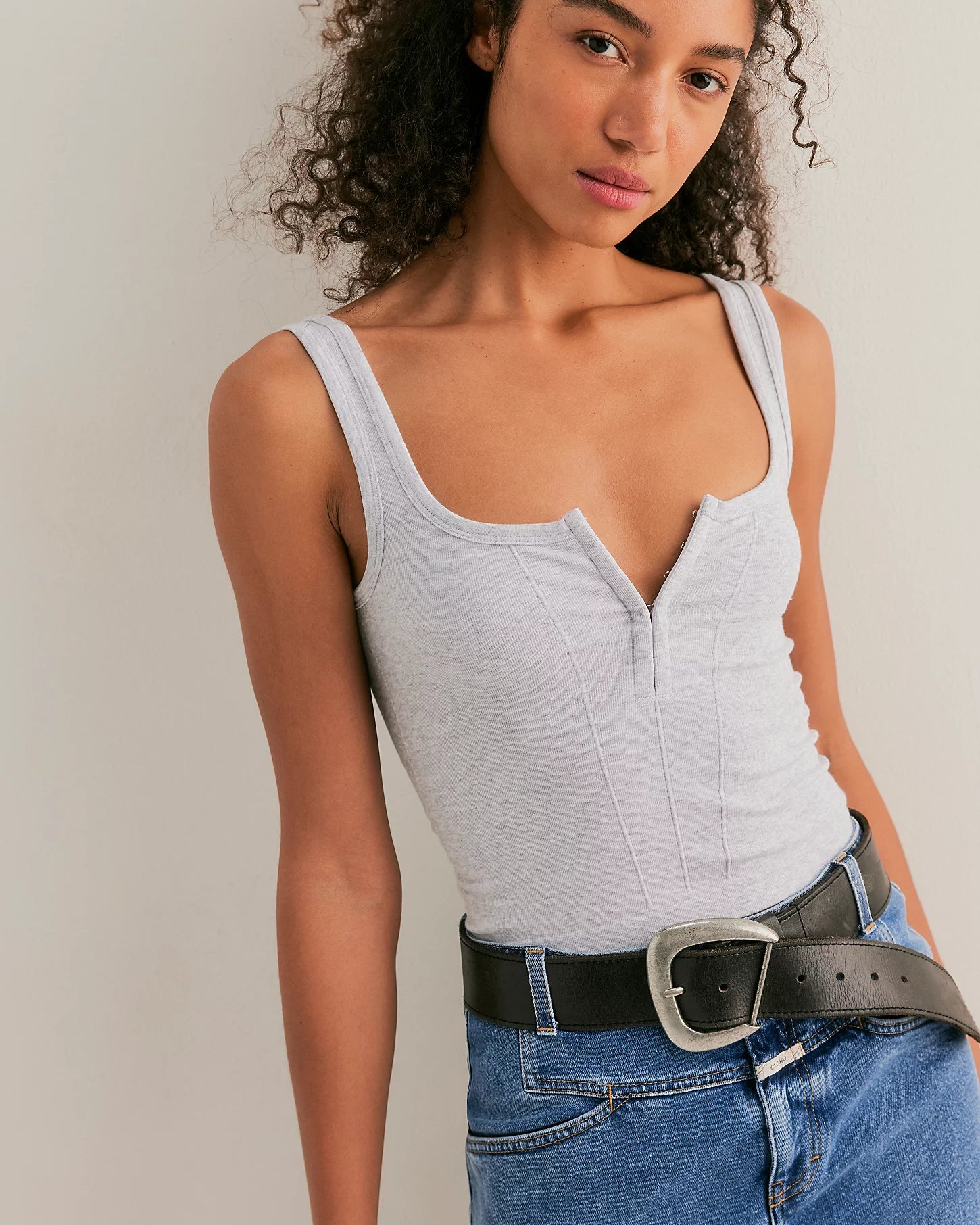 Simply Soft Cami — lightweight women’s camisole with soft stretch fabric and flattering fit, Heather Grey