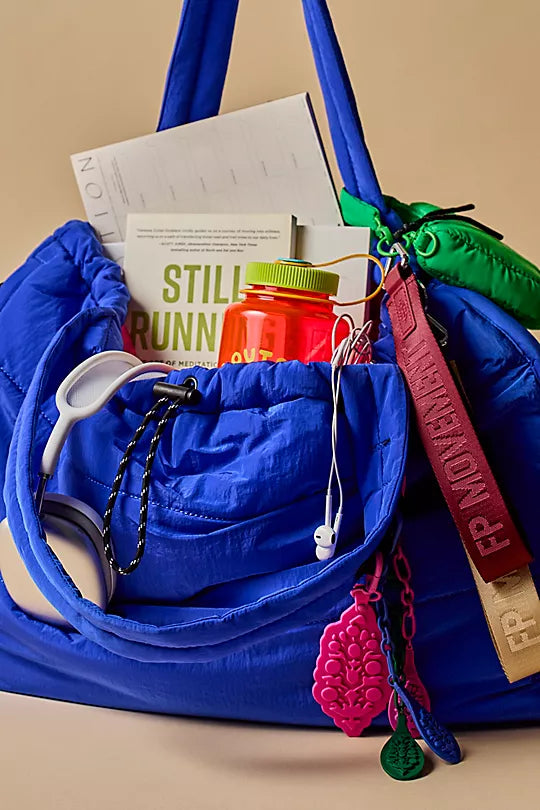 Free People There It Is Keychain – A sporty and versatile keychain with the FP Movement logo at the center, Mahogany