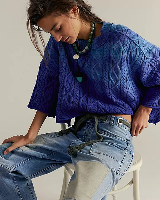 Free People Moxie Low Slung Pull-On Jeans – Low-rise, pull-on jeans with a relaxed fit, Truest Blue