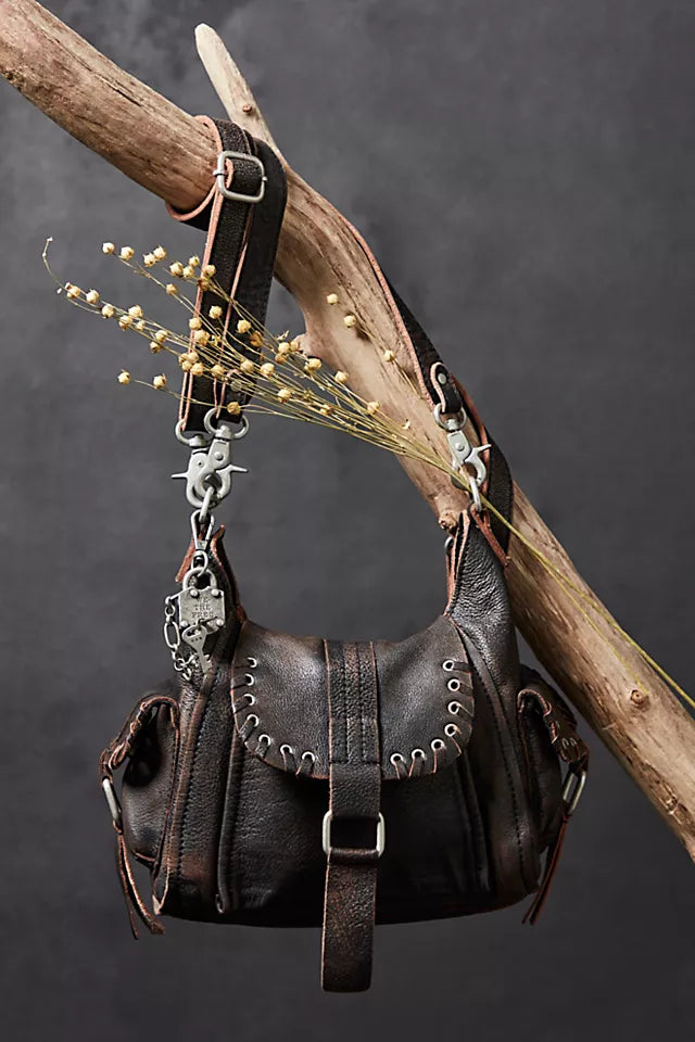 We the Free Baby Leigh Distressed Tote with a soft, durable fabric and roomy interior, perfect for carrying essentials in style, Aged Graphite