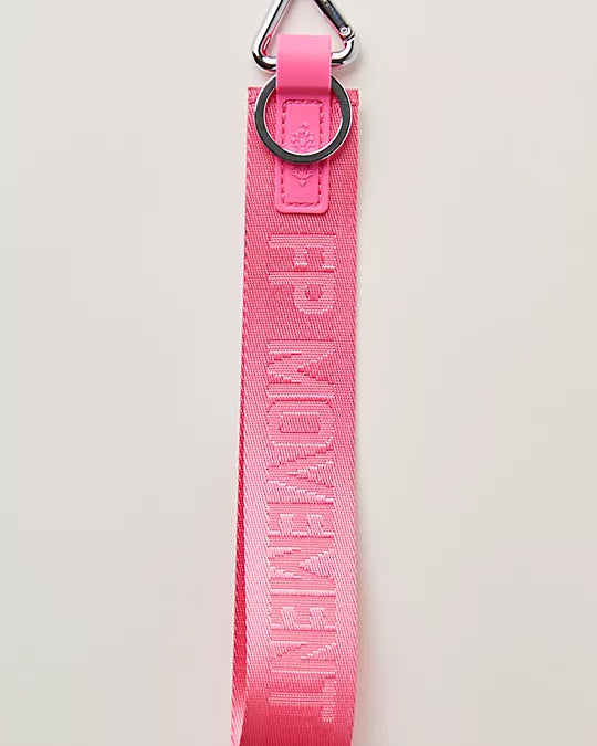 Free People There It Is Keychain – A sporty and versatile keychain with the FP Movement logo at the center, Bubble Gum