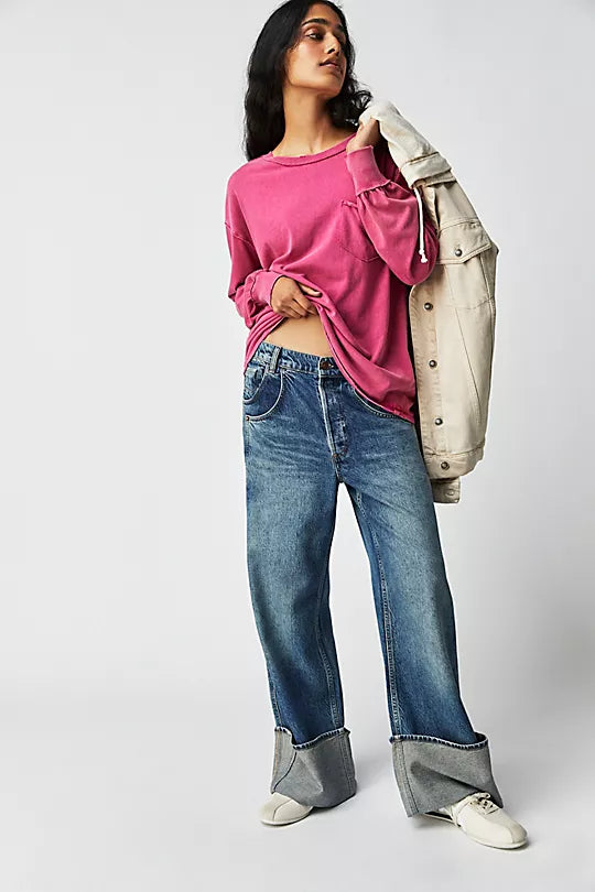 We The Free Fade Into You Tee with a slightly oversized design, crew neckline, and faded fabric for an effortless, laid-back style, Vivacious