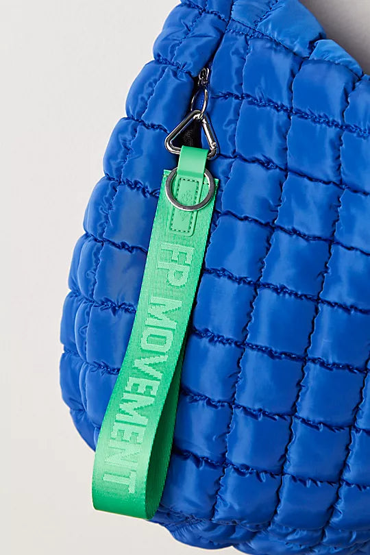 Free People There It Is Keychain – A sporty and versatile keychain with the FP Movement logo at the center, Kelly