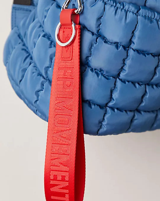 "Free People There It Is Keychain – A sporty and versatile keychain with the FP Movement logo at the center, WInterberry