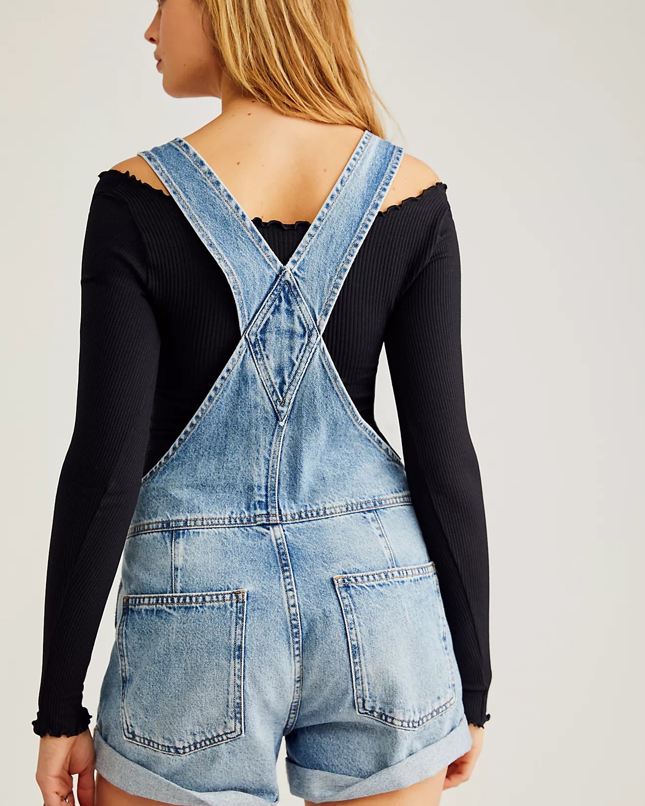 Free People Ziggy Shortalls – Denim shortalls with a relaxed fit, adjustable straps, and a distressed, vintage-inspired look for a casual, effortless style, Follow Your Heart