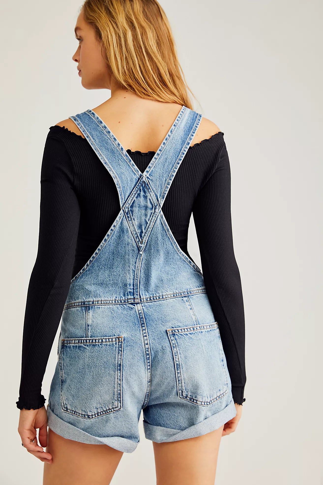 Free People Ziggy Shortalls – Denim shortalls with a relaxed fit, adjustable straps, and a distressed, vintage-inspired look for a casual, effortless style, Follow Your Heart