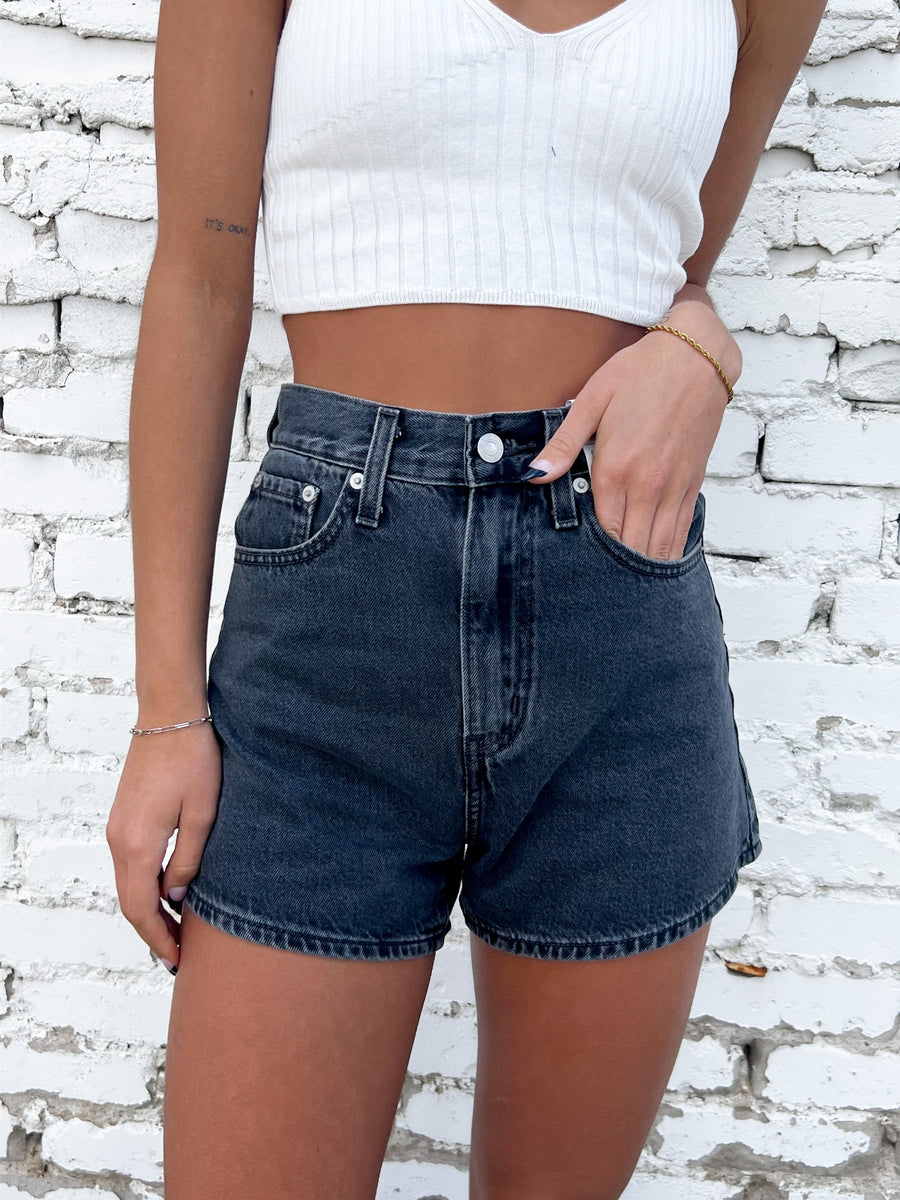 Levis High Loose Shorts  Washed Black – Bella Chic
