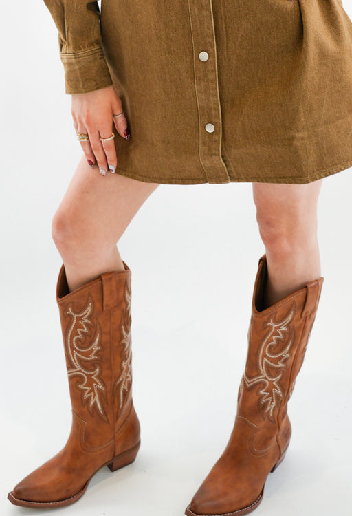 Irlene Talle Deco Stitch Boot | Caramel