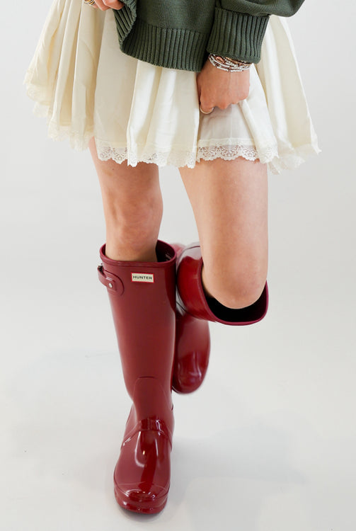 Womens Original Tall Gloss Boot | Military