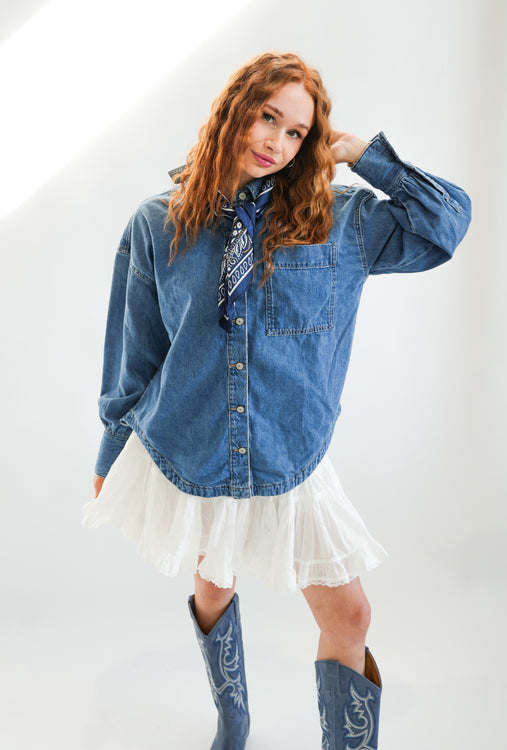 Ashley Denim Shirt | Medium Wash