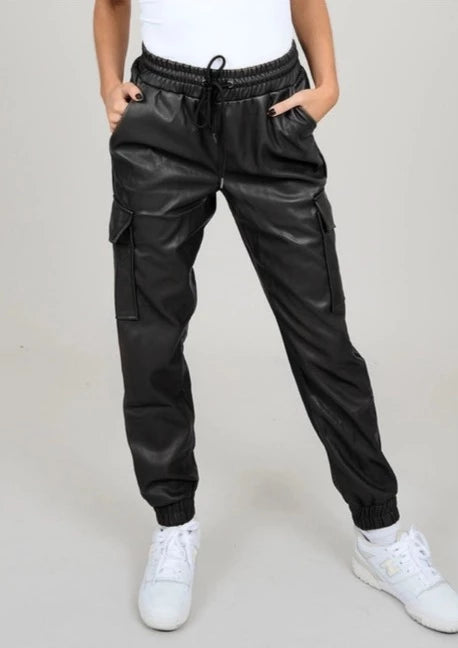 RD STYLE - Blaire Vegan Leather Pant | Black