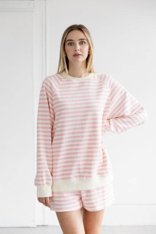 Striped Core Short | Pink w/ Cream