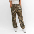 Country Liberty Realtree sweats with allover camo print and elastic waistband.