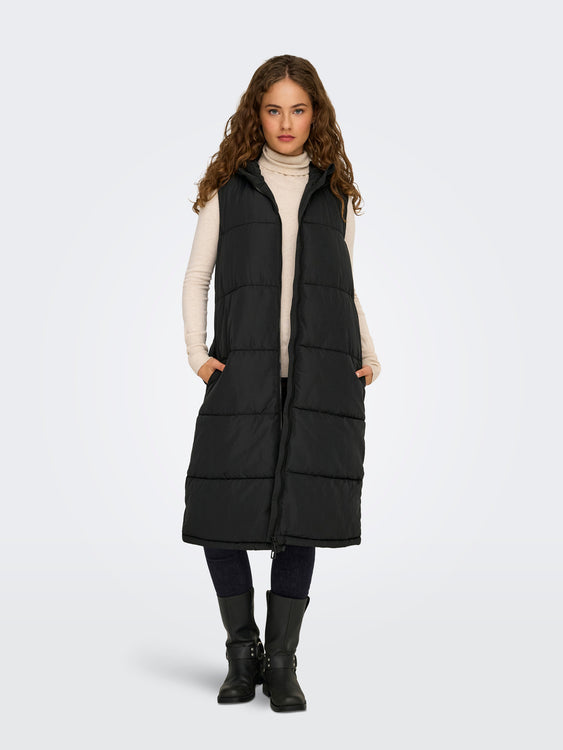Alina Long Vest | Black
