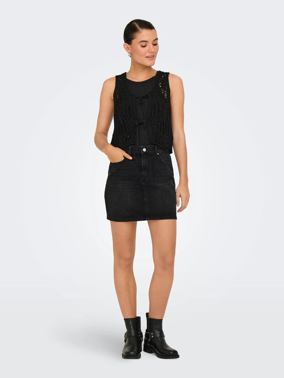 Stella Denim Skirt | Washed Black