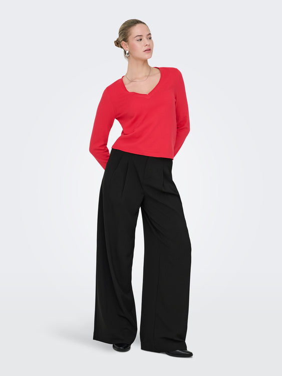Svea Wide Leg Trouser | Black