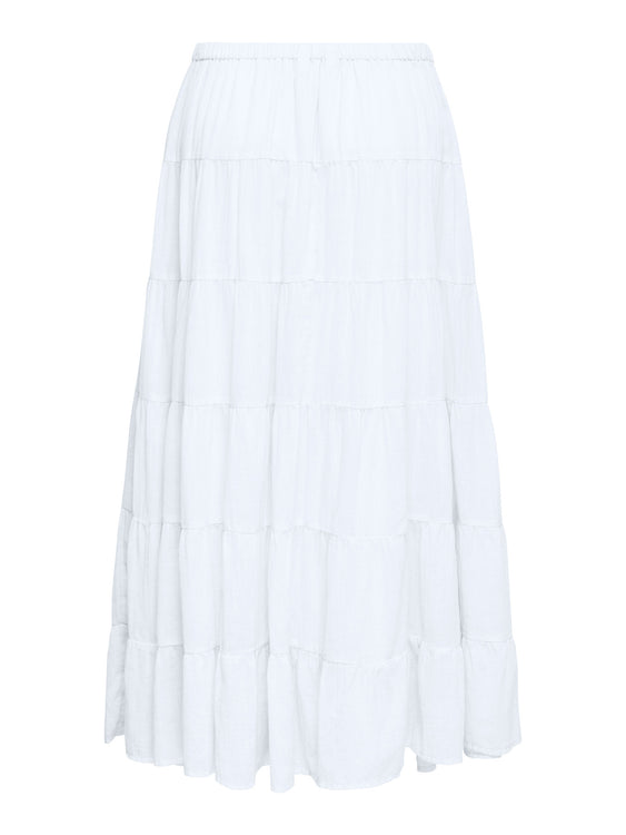 Kelly Long Layer Skirt | Bright White