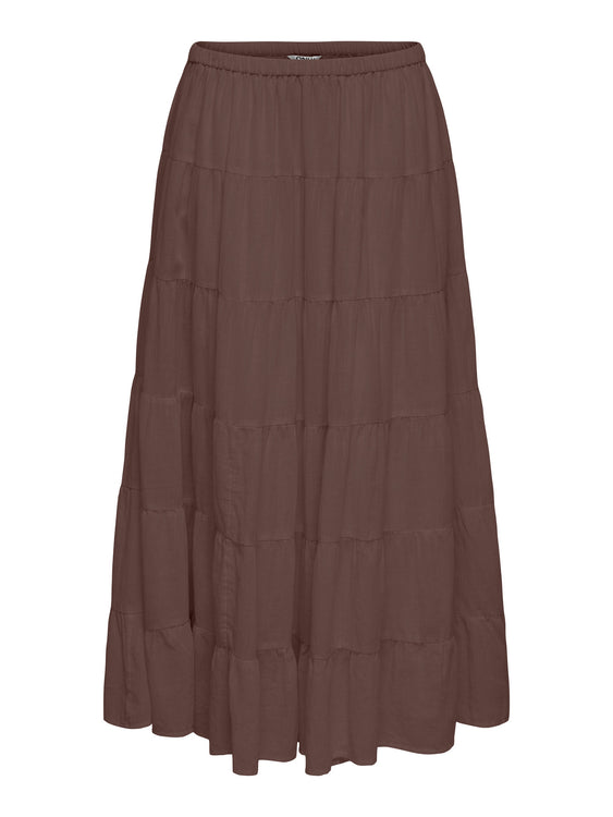 Kelly Long Layer Skirt | Brown
