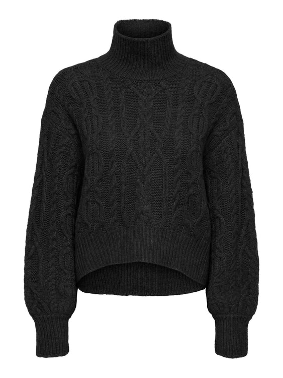 Hilde Cable Knit Sweater | Black