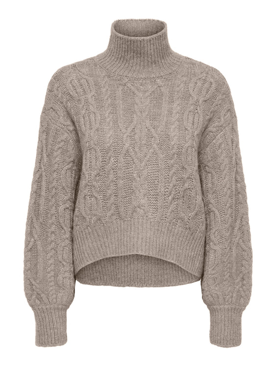 Hilde Cable Knit Sweater | String Melange