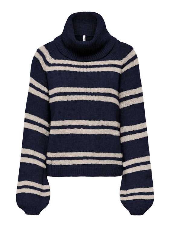 Sophie Rollneck Sweater | Night Sky Stripe
