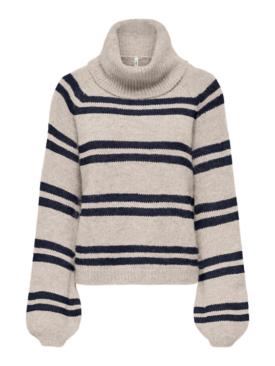 Sophie Rollneck Sweater | Pumice Stone Stripe