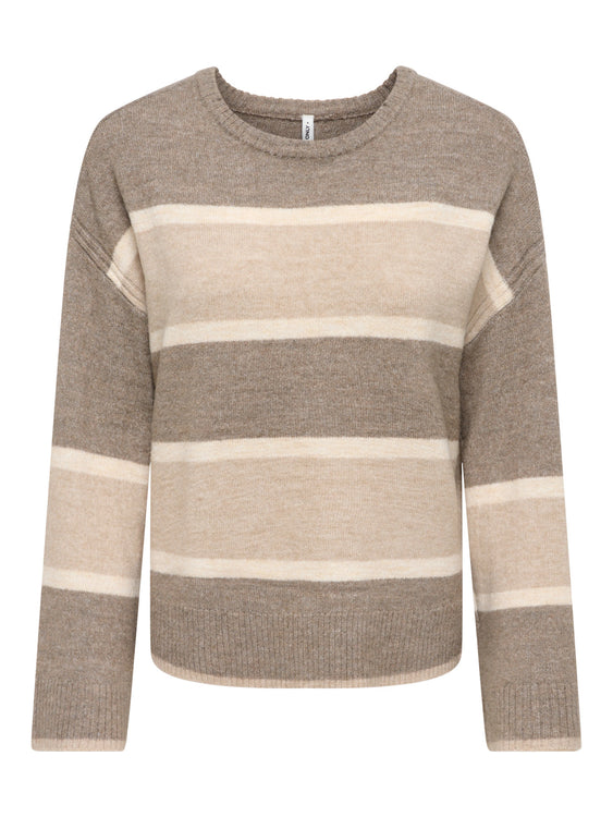 Talio Knit Sweater | Walnut Stripe