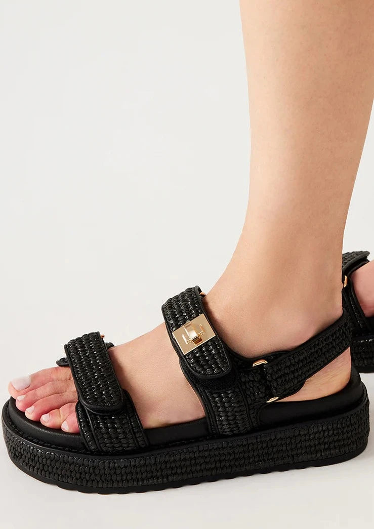 Black steve madden platform sandals clearance