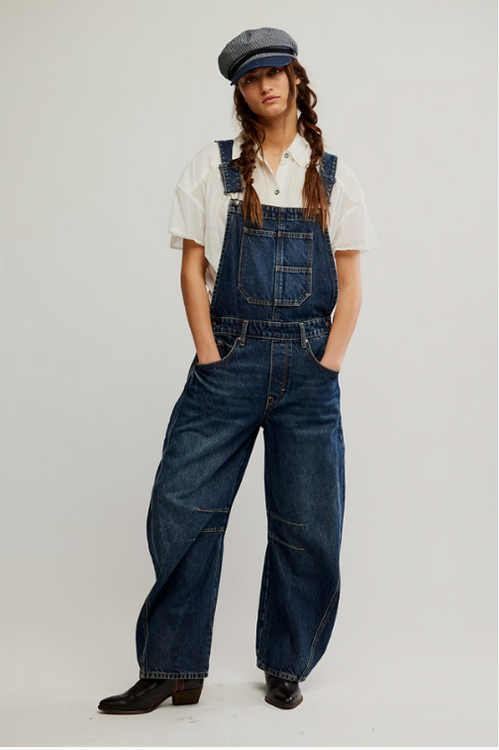 We The Free Good Luck Barrel Overalls