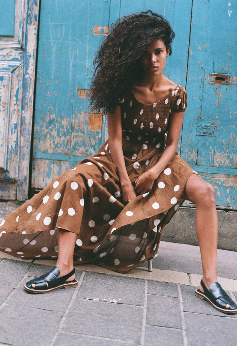 Free People Ultraviolet Dress, featuring a flowy silhouette and a relaxed, bohemian style in Oak combo