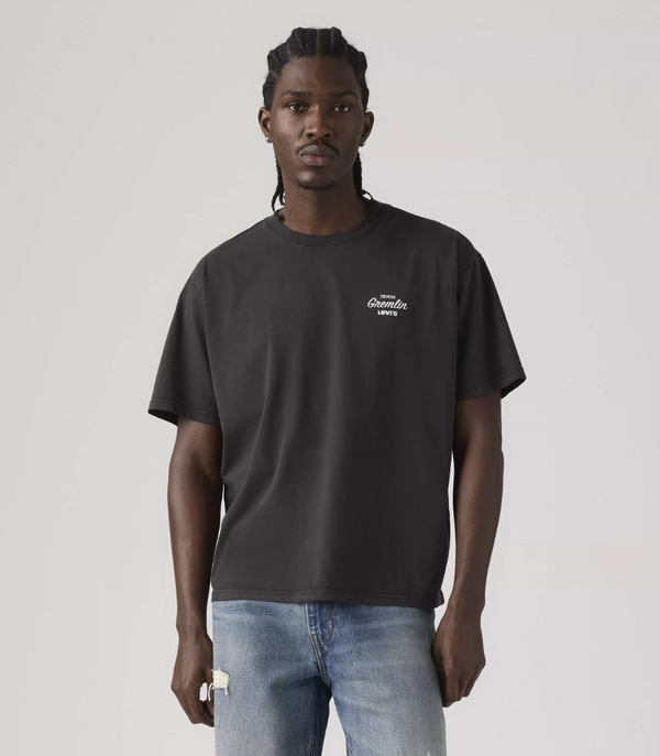 Graphic Boxy Tee | Jet Black