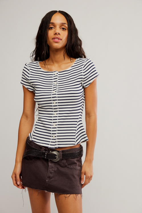 Most Wanted Stripe Cardi | Black & White Stripe