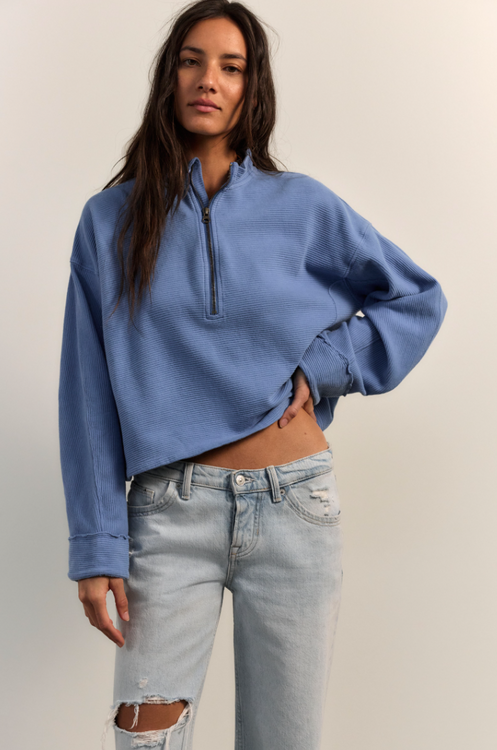 Celeste Quarter Zip | Bluebell