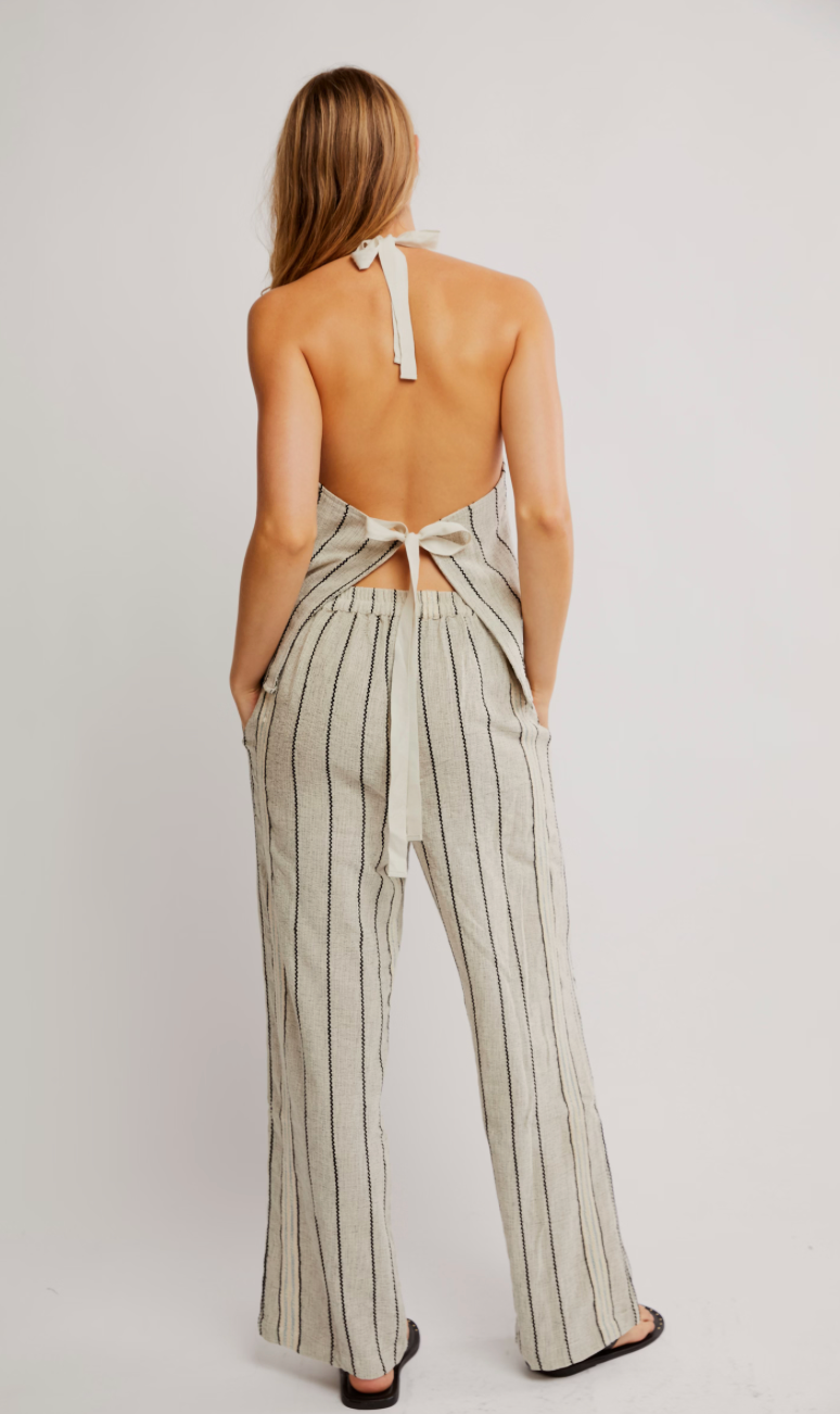 Free People Take Me to Paris Set featuring a matching top and bottoms with a relaxed, chic fit and soft, lightweight fabric, Rocky Stripe 
