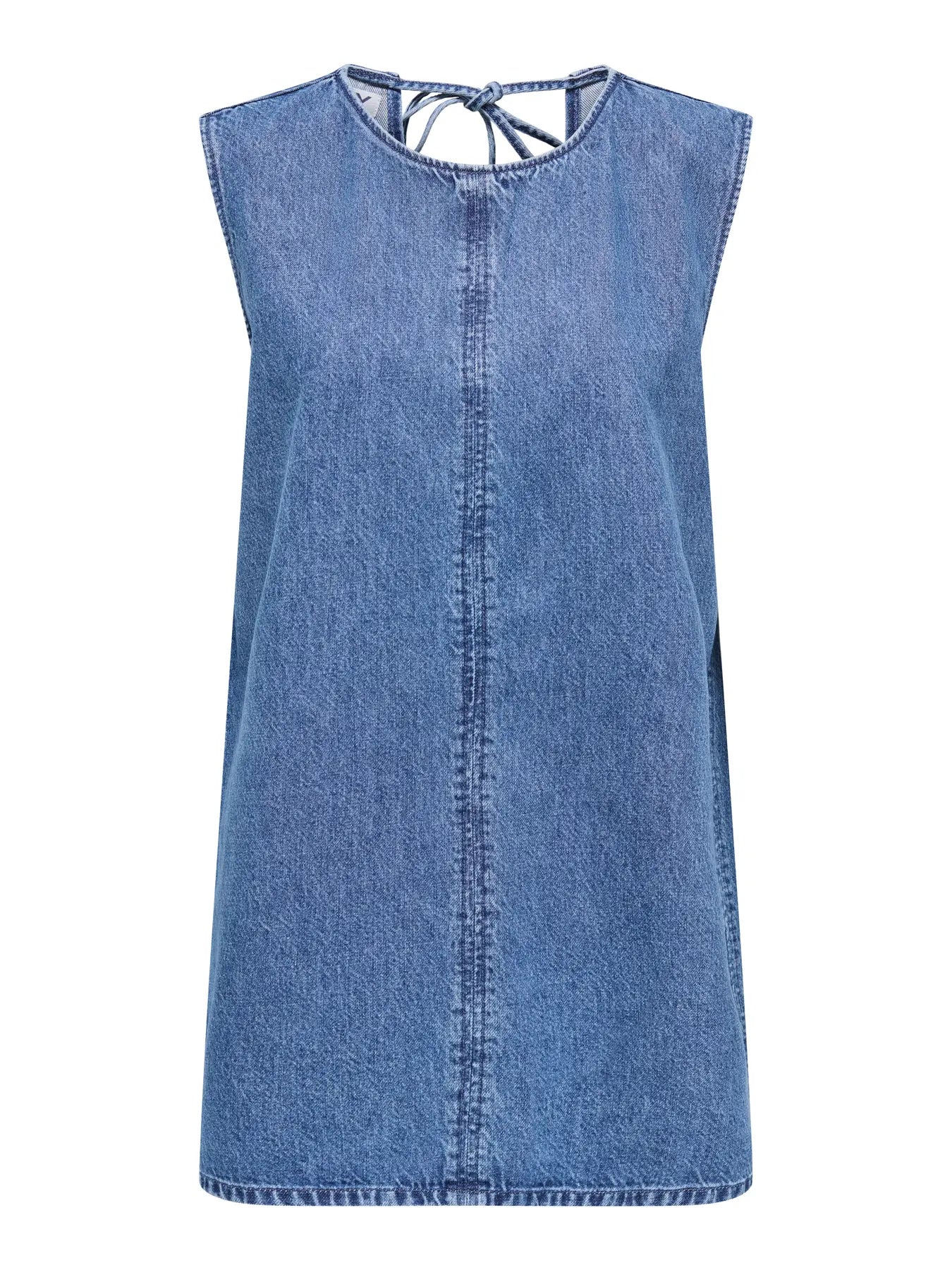 Vigga Open Back Denim Dress Bella Chic Vigga Open Back Denim Dress Bella Chic