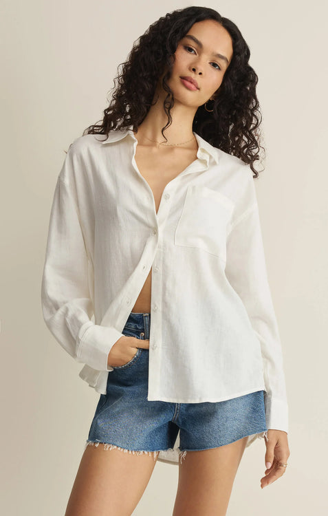 The Signature Linen Top