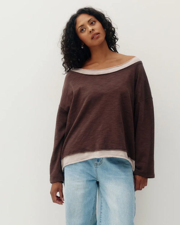Bamboo Layer Longsleeve | Brown/Beige