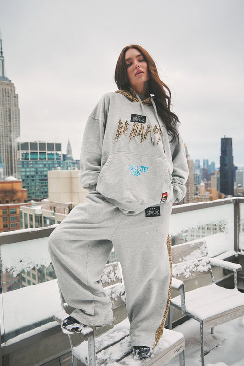 The Be Happy Hoodie | Leopard