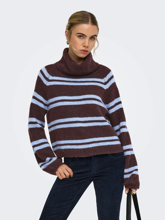 Sophie Rollneck Sweater | Bel Air Blue Stripe
