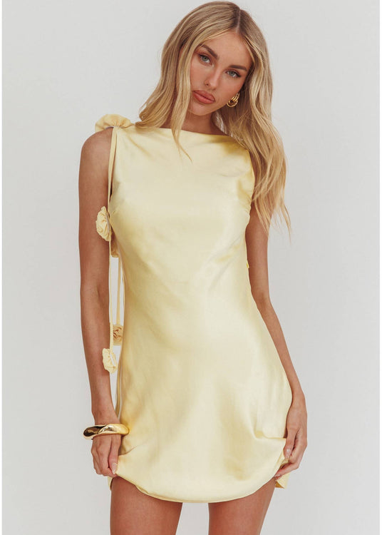 Boatneck Floral Mini Dress | Butter