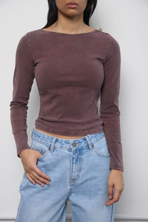 Boatneck Long Sleeve | Toasted Cocoa